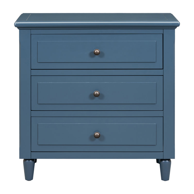 Commode décorative 3 tiroirs, Bleu