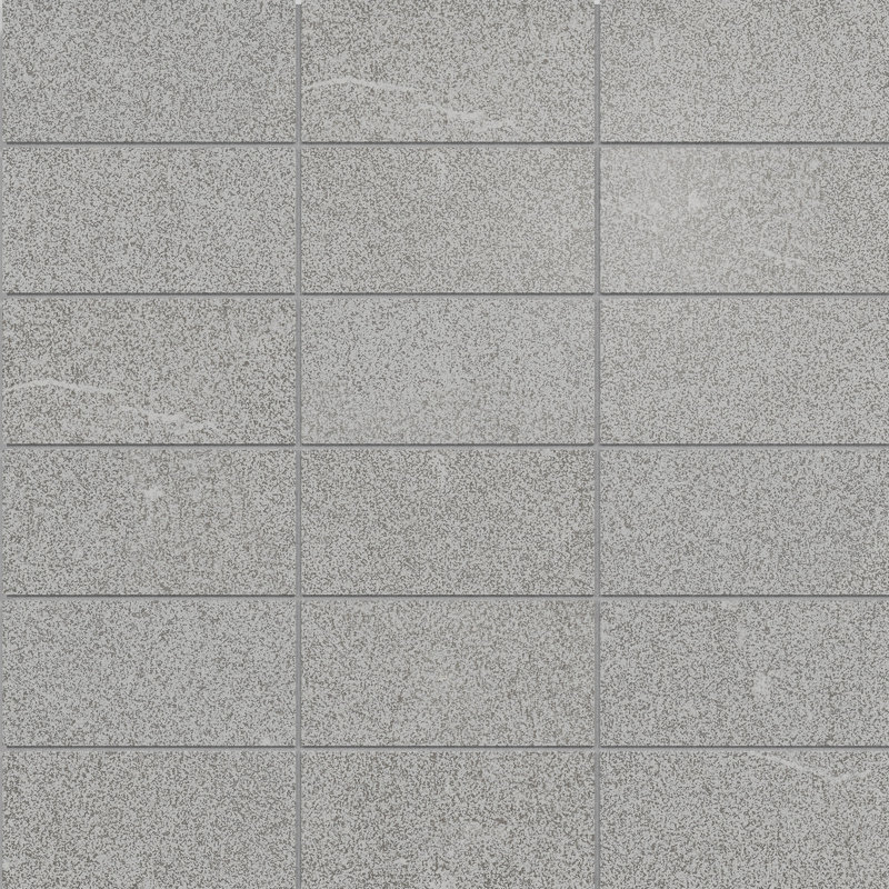 Societal 2" X 4" Porcelain Stone Look Tile Mosaic Sheet, Palladian Mist