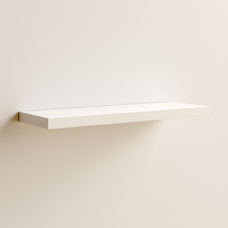 Hansini Floating Shelf, White, 1.25" H x 36" W x 8" D