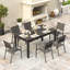 Calliana 91.7"L Extendable Aluminum Outdoor Dining Table