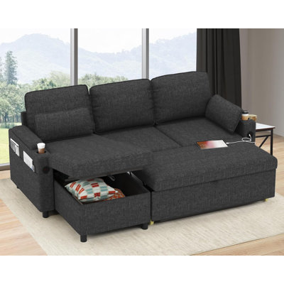 Canapé-lit rembourré de 81 po de largeur et peu encombrant