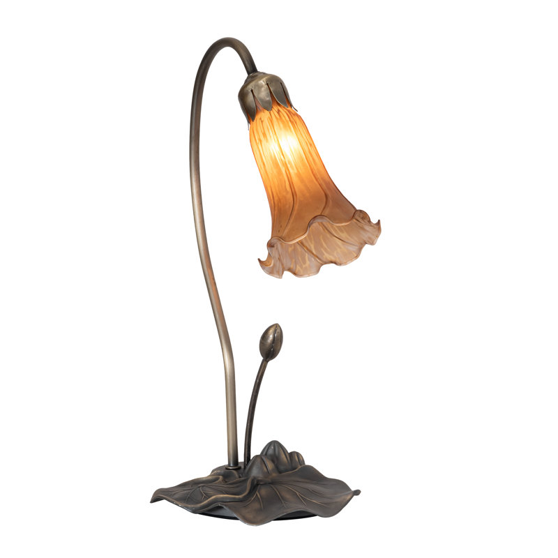 Creola Arched Table Lamp, Amber, 16" H x 10" W x 6.5" D