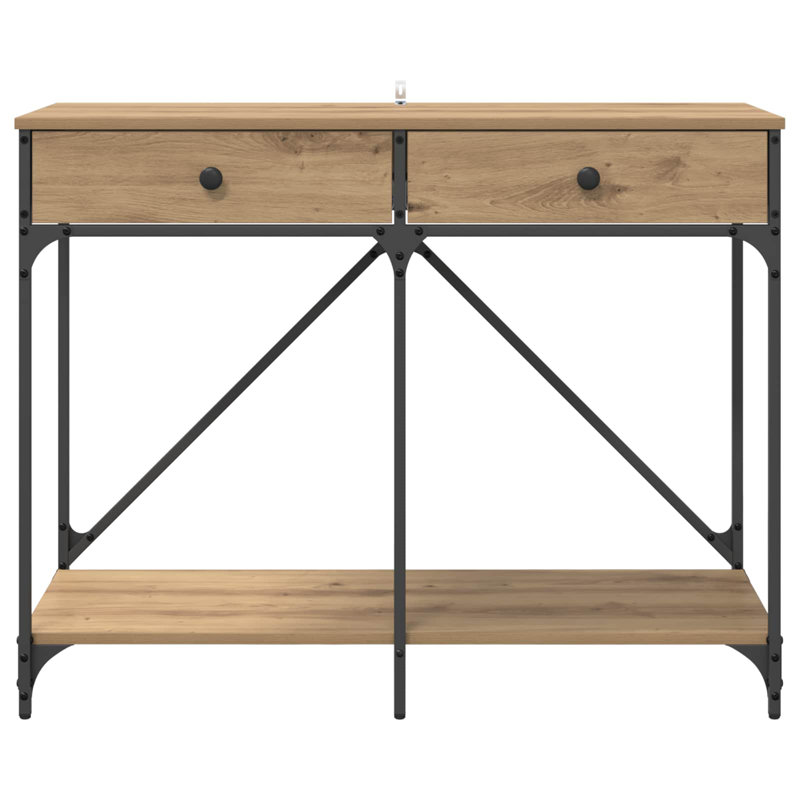 100cm Console Table, Artisan Oak