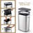 Kitchen Trash Can, 55L/14.5 Gallon Rectangular Trash Can With Pop-Up Lid