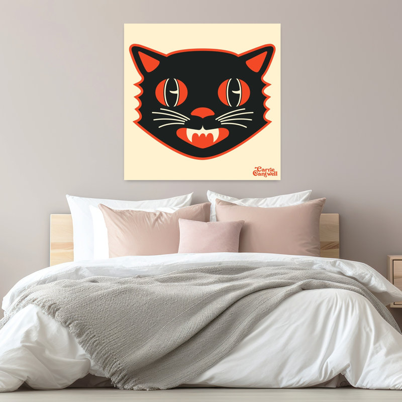 Art contemporain rétro, art de chat, H 32 po x l 32 po