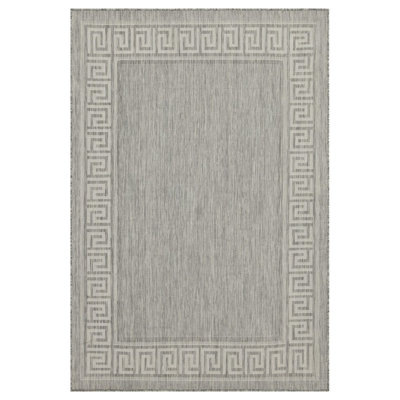 Sunshine GC_HAR2003 Silver 7 Ft. 10 In. X 10 Ft. 3 In. Indoor/Outdoor Area Rug