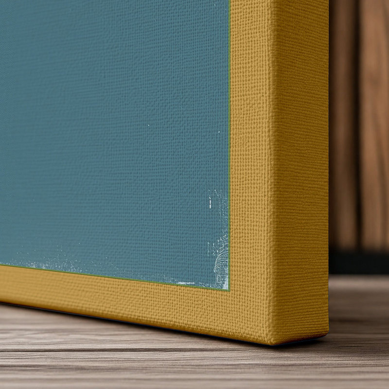 Divided Space Minimalist - Wrapped Canvas, 36x24 - 91.4 x 61.0 cm, Ochre Border