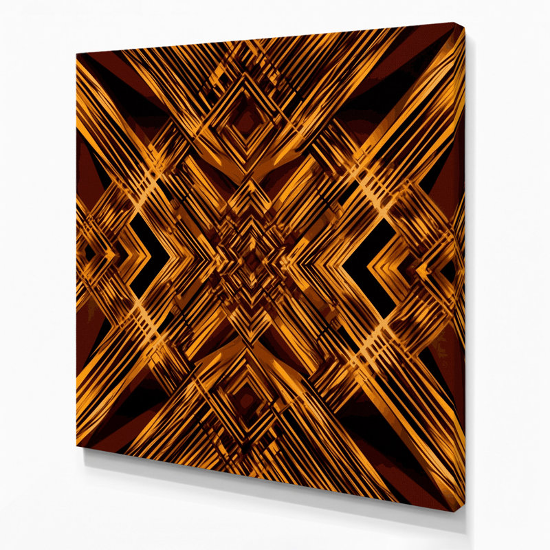 Art sur toile rouge Op Art 89, H 12 po x l 12 po