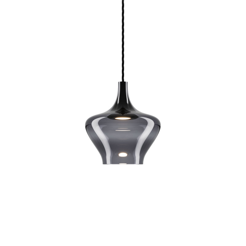 Lodes Nostalgia Suspension Lamp Black Cable Line-V, Glossy Smoke