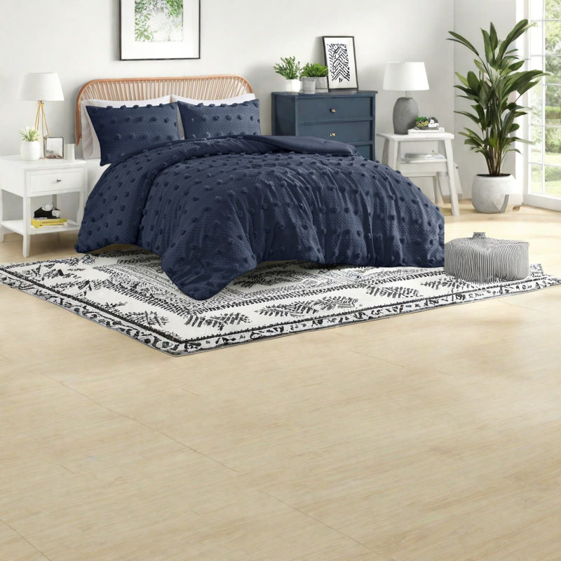 Ensembles de literie hypoallergéniques avec détails jacquard, polyester, style maison moderne