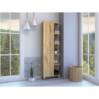 Linen Cabinet, Five Shelves, One Cabinet, Divisions