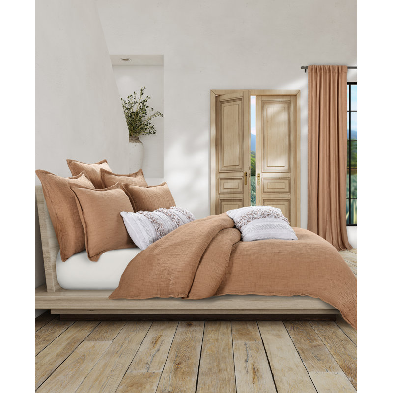 Seacove Duvet Cover, Terracotta, King Duvet Cover