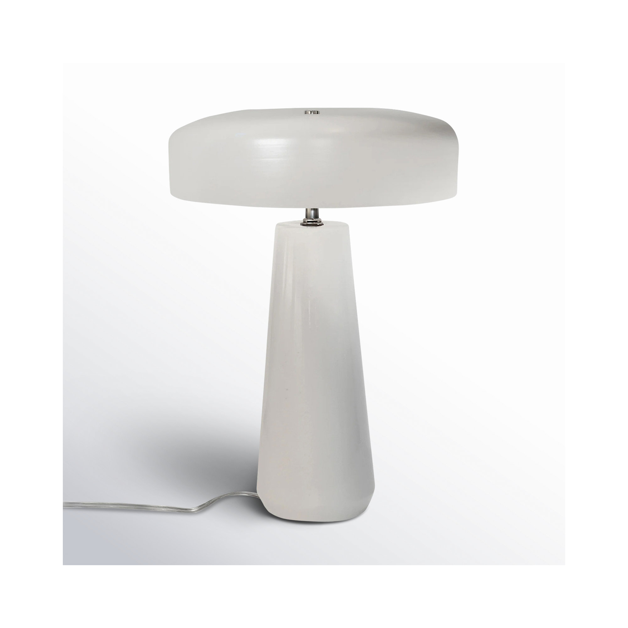 Percy Ceramic Table Lamp, Matte White