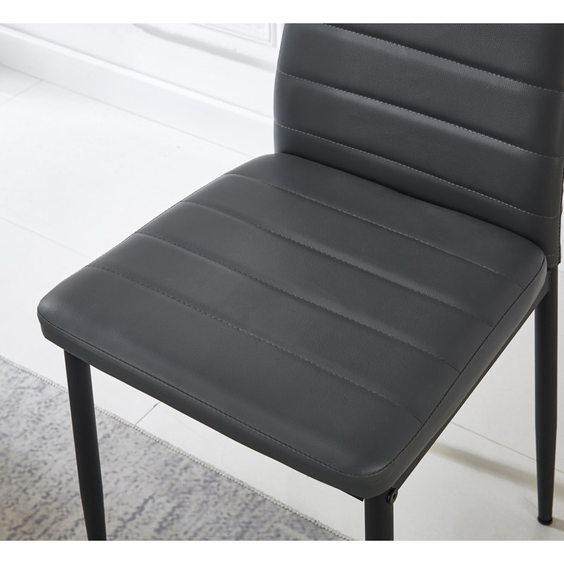 Chaise parsons Bugra, Gris, Noir