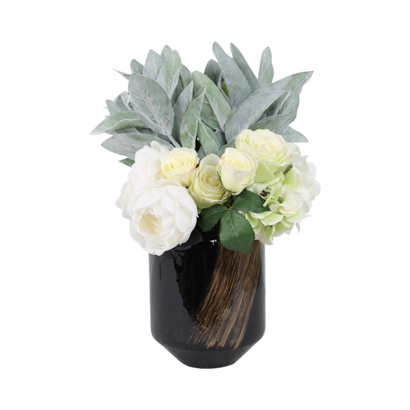 Vase contemporain en verre Swoosh, H 10 po x l 7 po x P 7 po