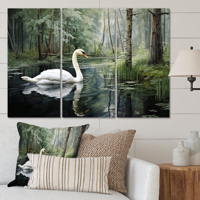 «Forest Sawns In Shadows II», reproduction sur toile 3 pièces