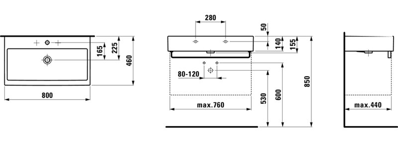 Living City 31.5'' L Bathroom Sink, Single