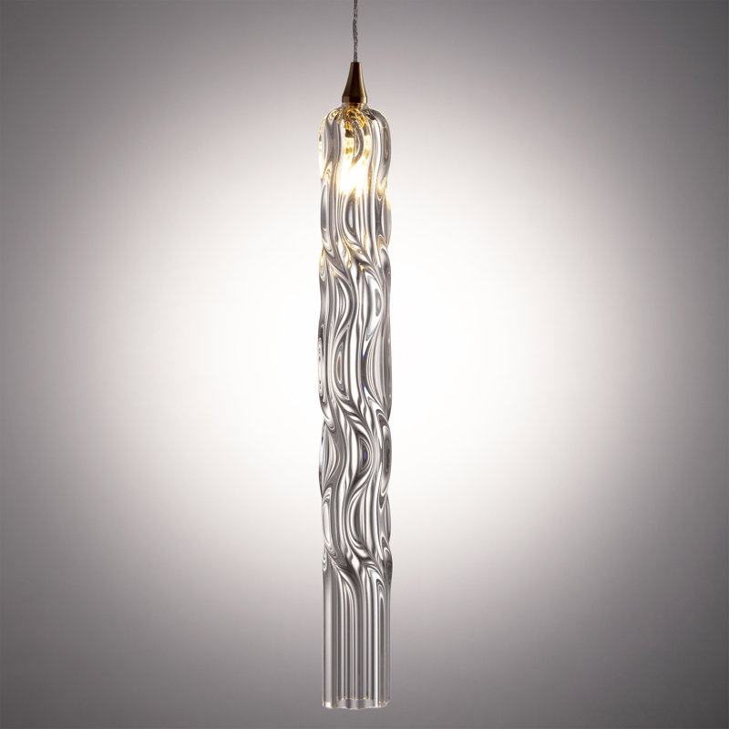 Crystal Falls 3 - Light Cluster Cylinder Pendant, White