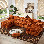 Canapé modulaire en forme de U Boneless de 149 po - Canapé modulaire en velours côtelé 6 places avec sièges profonds, sans assemblage, poche latérale et accoudoirs mobiles, configurable 7-en-1
