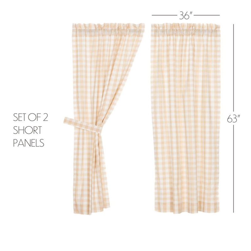 Paire de rideaux obscurcissant avec passe-tringle Annie Buffalo, Tanné, L 36 po x L 63 po