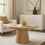 Table basse Kily, base piédestal conique, plateau rond noir de 29 pouces-117559182