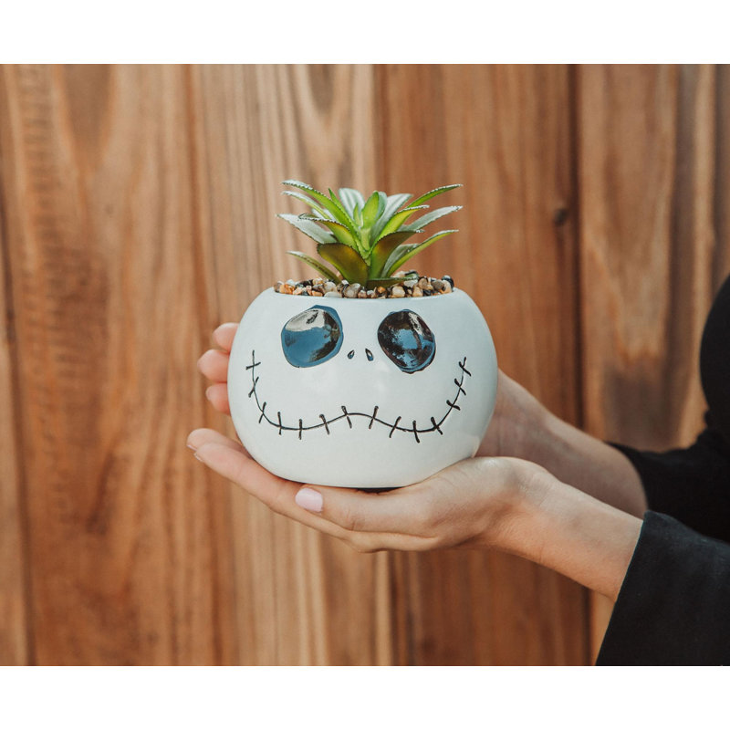 Plante grasse artificielle en pot Jack Skellington