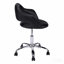 Chaise de bureau, hauteur réglable, pivotante, ergonomique, accoudoirs, bureau d'ordinateur, bureau, aspect cuir noir, métal chromé, contemporain, moderne-130146036