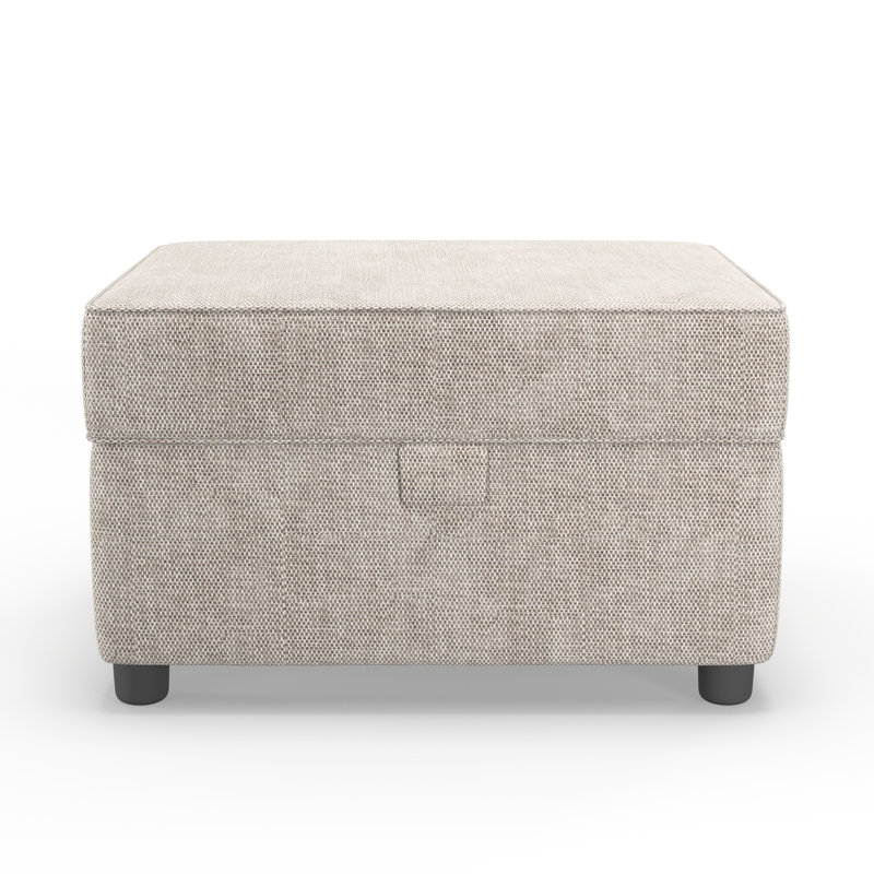 Vivo Rectangle Storage Ottoman, Sand 