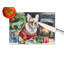 Grande planche à découper en verre French Bulldog Cozy Christmas