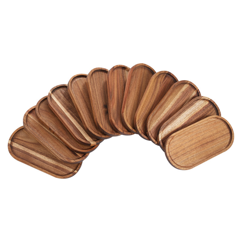 Dorelus Wood Tray - Set of 12
