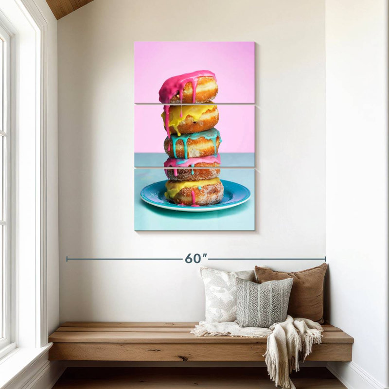 Yarlin Frosted Doughnut Stack, 45" H x 28" W