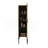 Striped Matt Black Bathroom Side Cabinet, Freestanding Storage Cabinet For Modern Bathroom, KD