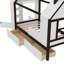 Lit simple en bois massif avec tiroirs et tablettes de rangement, blanc et ludique, fonctionnel et attrayant