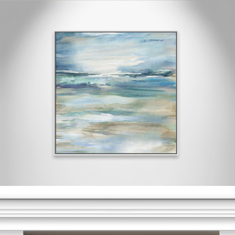 Reflection Skies - Square Version Print par Carol Robinson, H 37,5 po x l 37,5 po, Flotteur blanc