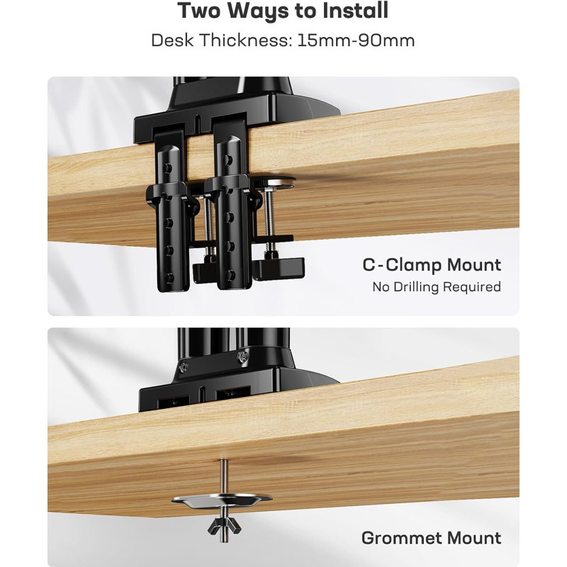 FURNINIXS Desktop Mount, Black