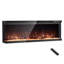 Foyer électrique trois côtés encastré en verre 1500W-2035436163
