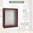 Airyonna Mahogany Solid Wood Storage Shadow Box Picture Frame