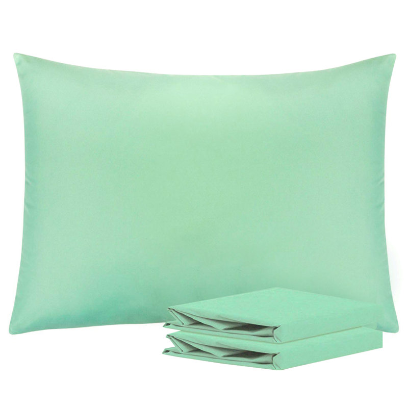 Bed Pillowcases, 1800 Brushed Microfiber Pillow Cases with Envelope Closure - NTBAY, Sea Green, Standard