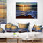 Coussin lombaire sandy beach avec vagues de pacifique