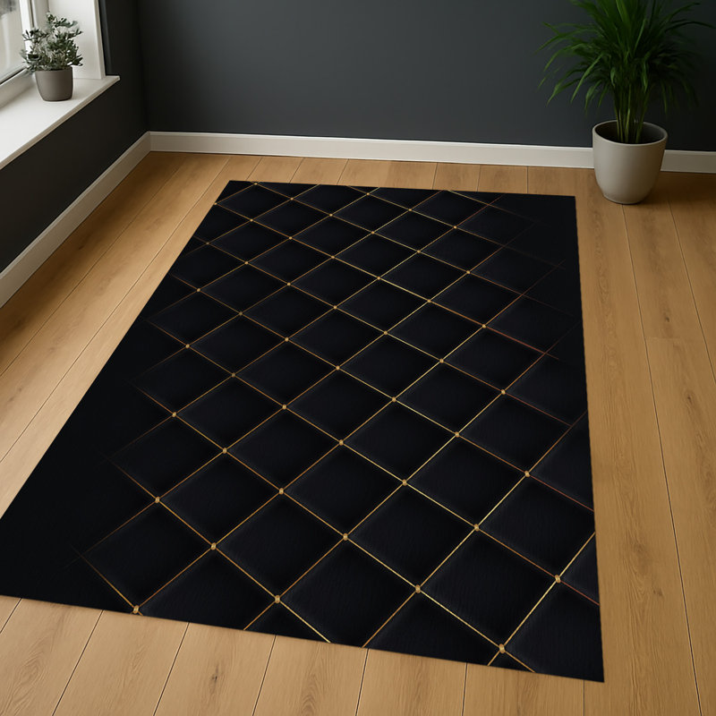 Geometric Area Rug, Runner 70 x 140 cm