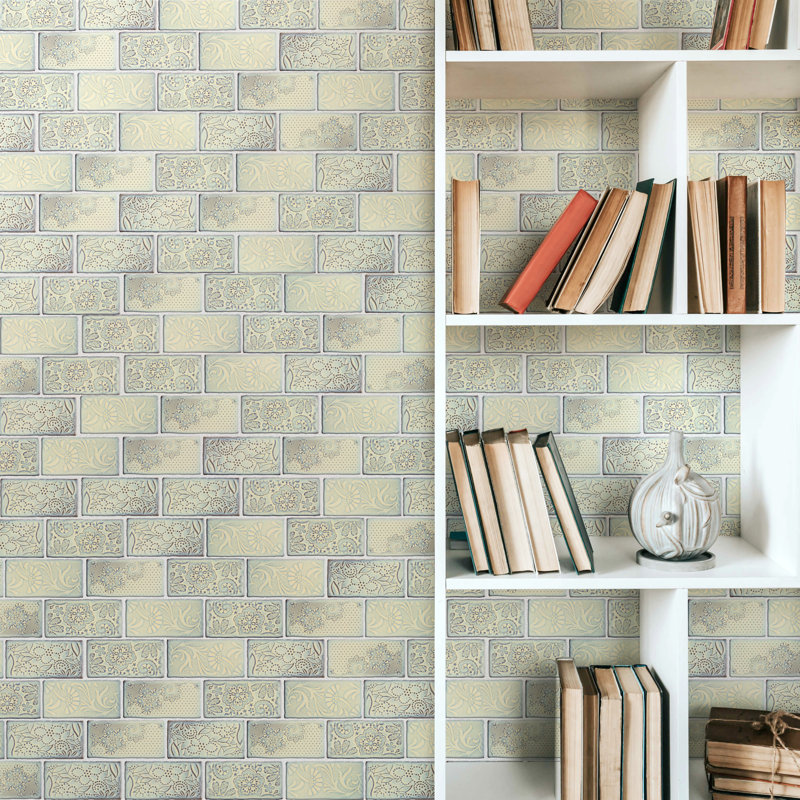 Antic Feelings 3" x 6" Ceramic Patterned Subway Wall Tile, Feelings Pergamon