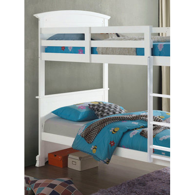 Transition Twin Full Bunk Bed  Finish Plank Style And Bracket Feet