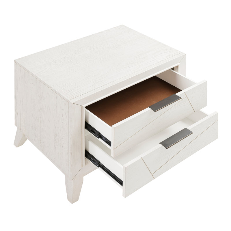 Table de chevet blanche antique avec construction moderne - Design attrayant