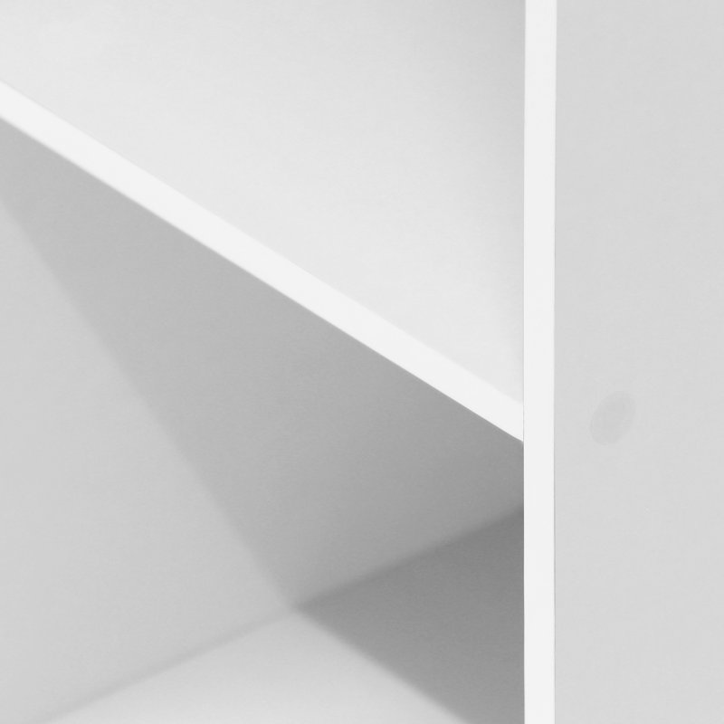 Bessan Bookcase, White, (3 Shelves) 32" H x 12" W x 10" D