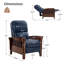 Fauteuil inclinable manuel en cuir véritable-132947629