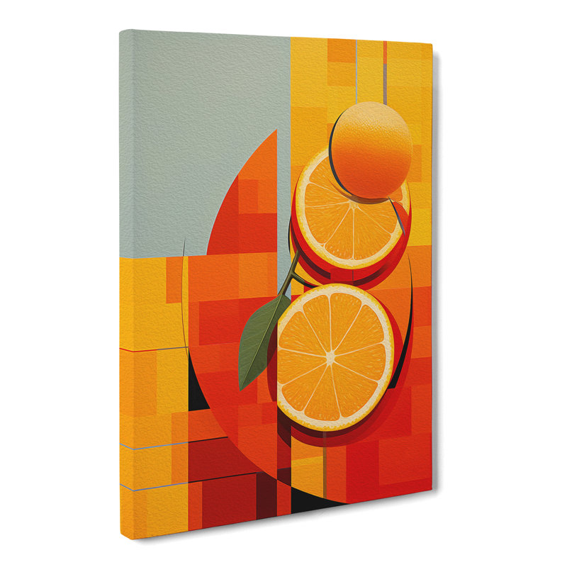 Orange Fruit Constructivism - No Frame Print