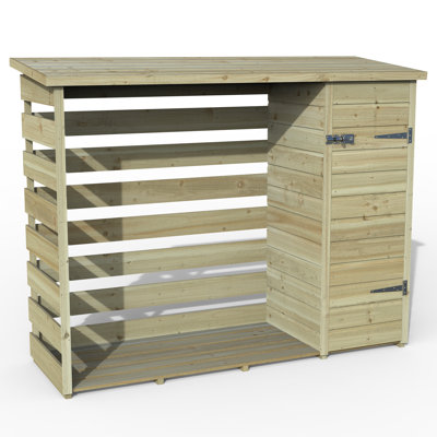 194.2cm W x 68.8cm D Solid Wood Log Store