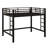 Metal Loft Bed With Ladder And Guardrails-1287963184