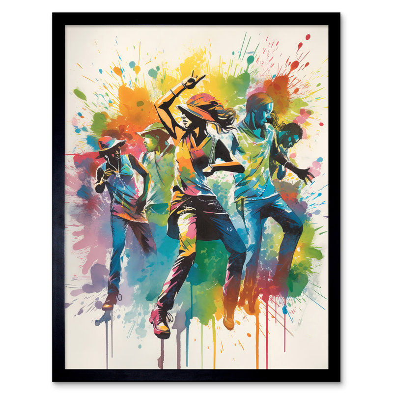 Dechant Rainbow Rhythm Dance Festival Of Colour Dancers Dancing To Music - Single Picture Frame Print
