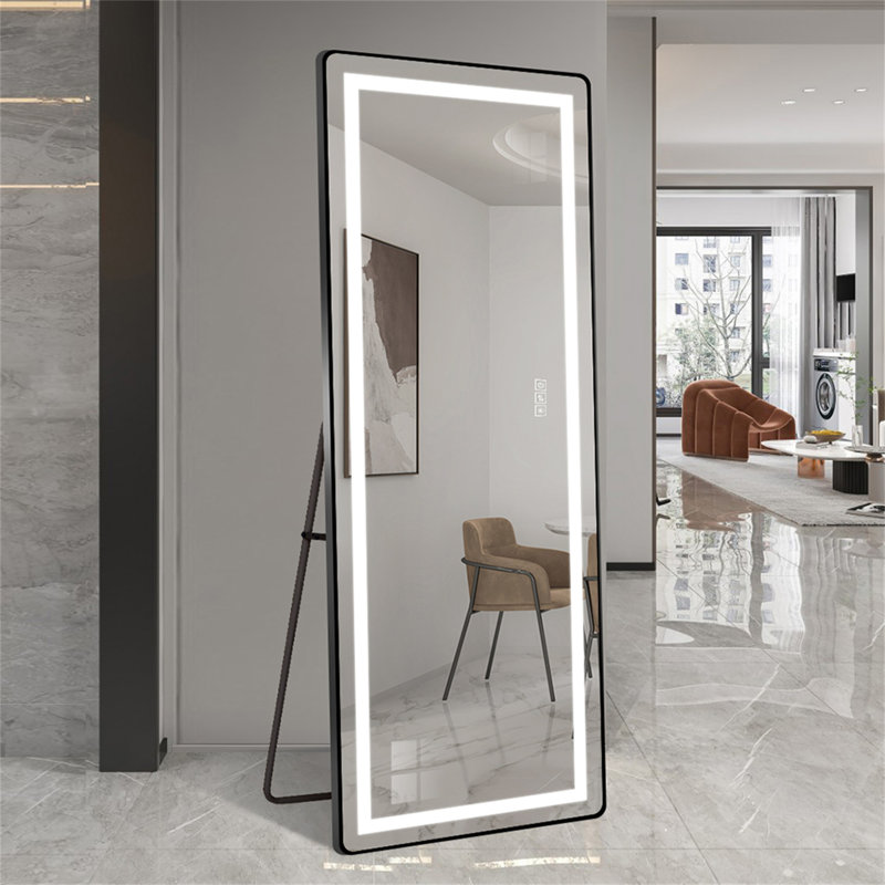 Miroir vertical pleine longueur 64 po x 21 po avec lumière DEL